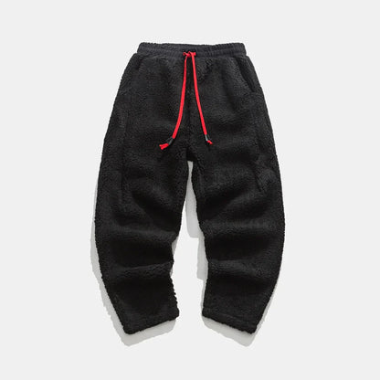 Pantalón Casual de Corte Amplio con Cintura Elástica y Cordón para Hombre | Ideal para Uso Diario