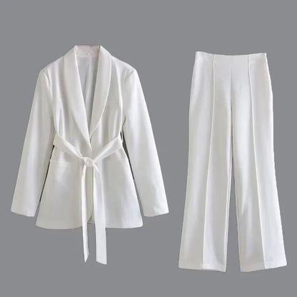 Conjunto De Blazer Ajustado Y Pantalón Coordinado Para Adultos | Ideal Para Contextos Profesionales Y Versátiles