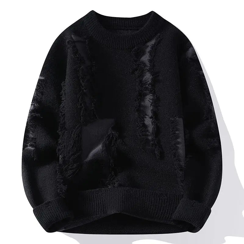 Jersey de Punto con Diseño Patchwork Texturizado para Hombre | Ideal para Uso Diario