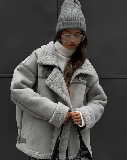 Abrigo De Invierno Con Diseño Holgado Y Bolsillos Para Mujer | Ideal Para Invierno
