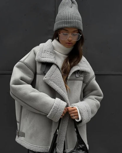 Abrigo De Invierno Con Diseño Holgado Y Bolsillos Para Mujer | Ideal Para Invierno