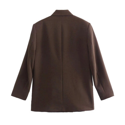 Blazer Con Cierre Cruzado Y Botones Para Mujer | Ideal Para Contextos Profesionales Y Uso Diario
