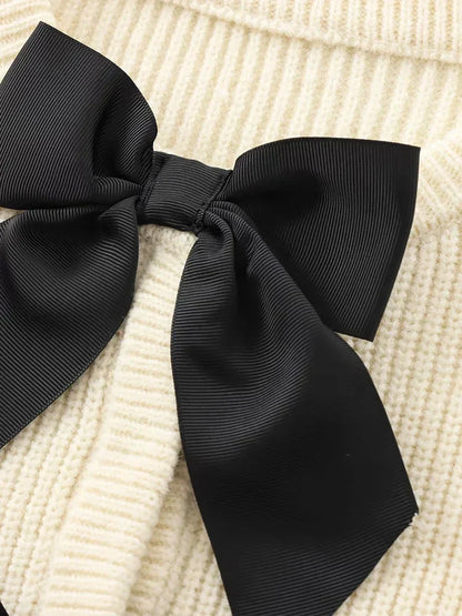 Jersey De Manga Larga Con Nudo Integrado Y Cuello Redondo Para Mujer | Ideal Para Uso Diario E Informal