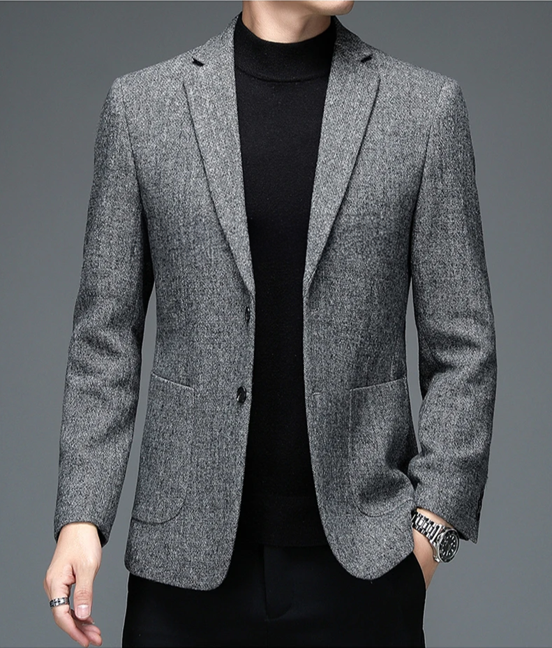 Blazer Gris Con Corte Estructurado Para Hombre | Ideal Para Actividades Profesionales Y Eventos Formales