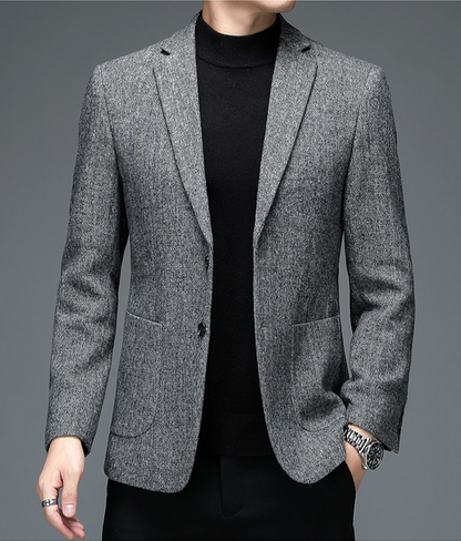 Blazer Gris Con Corte Estructurado Para Hombre | Ideal Para Actividades Profesionales Y Eventos Formales