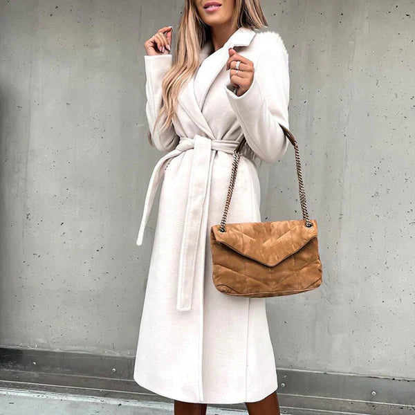 Abrigo Largo con Cinturón Ajustable para Mujer | Ideal para Invierno