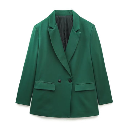Blazer Con Cierre Cruzado Y Botones Para Mujer | Ideal Para Contextos Profesionales Y Uso Diario