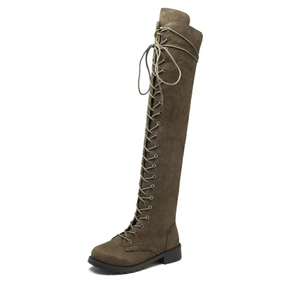 Botas Overknee con Cordones para Mujer | Ideal para Varias Temporadas