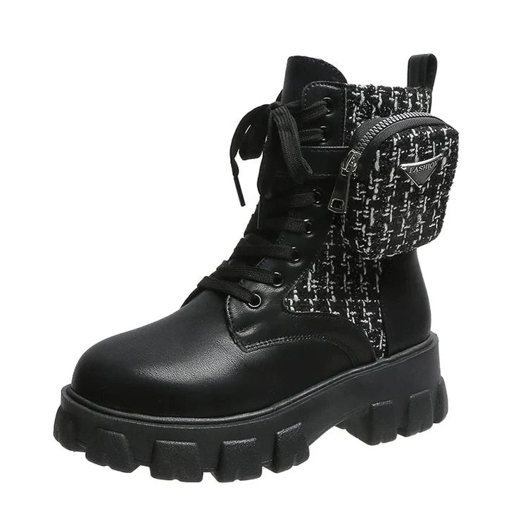 Botas De Invierno Con Cordones Y Plataforma Para Mujer | Ideal Para Uso Diario