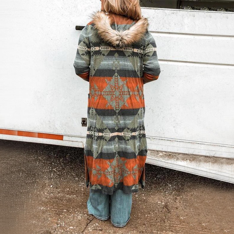 Abrigo Largo con Cuello Decorativo para Adultos | Ideal para Invierno