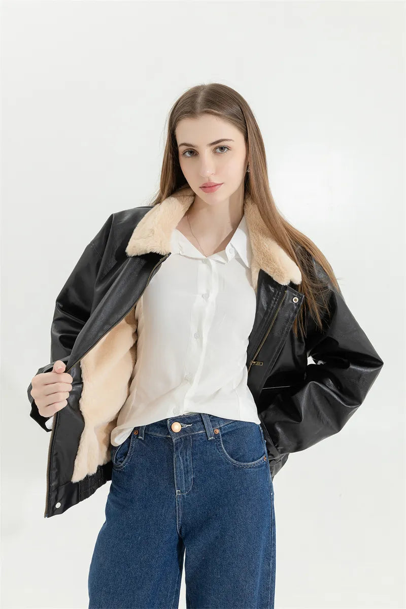 Abrigo De Invierno Con Ajuste Holgado Y Diseño Liso Para Mujer | Ideal Para Invierno