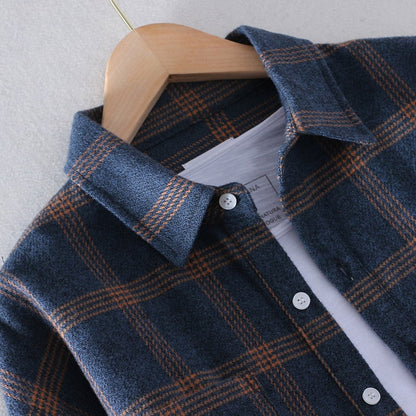 Camisa De Cuadros Con Cierre De Botones Para Hombres | Ideal Para Uso Diario En Otoño
