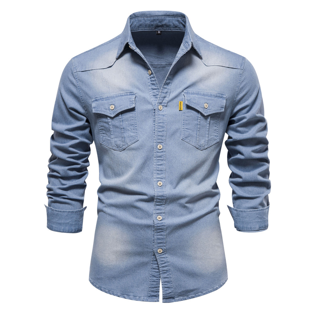 Camisa Con Corte Clásico Y Mangas Largas Para Hombre | Ideal Para Uso Diario Y Entornos Informales