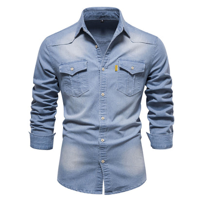 Camisa Con Corte Clásico Y Mangas Largas Para Hombre | Ideal Para Uso Diario Y Entornos Informales