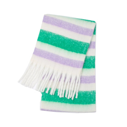 Bufanda Con Diseño A Rayas Para Mujer | Ideal Para Invierno