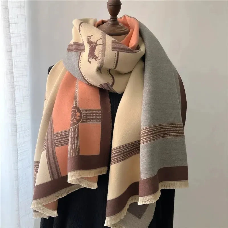 Bufanda Tipo Chal con Formato Rectangular para Mujer | Ideal para Días Fríos