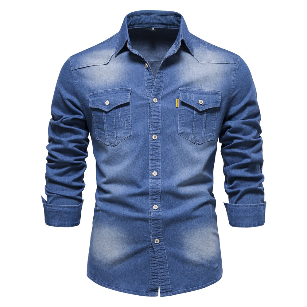 Camisa Con Corte Clásico Y Mangas Largas Para Hombre | Ideal Para Uso Diario Y Entornos Informales