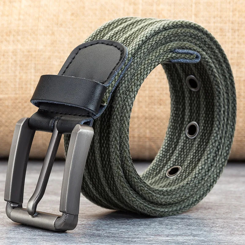 Cinturón Ajustable con Motivo a Rayas para Hombres | Ideal para Uso Diario y Casual