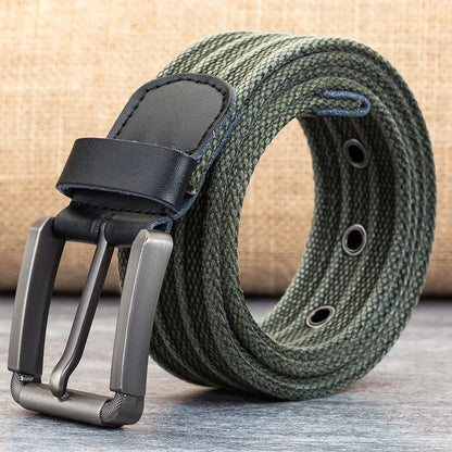 Cinturón Ajustable con Motivo a Rayas para Hombres | Ideal para Uso Diario y Casual