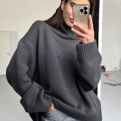 Jersey Con Corte Regular Y Diseño Básico Para Mujer | Ideal Para Otoño E Invierno