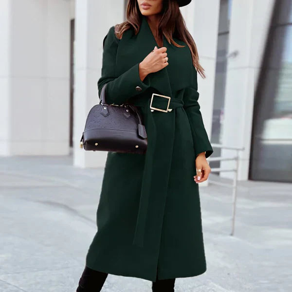 Abrigo Largo con Cinturón Ajustable para Mujer | Ideal para Invierno