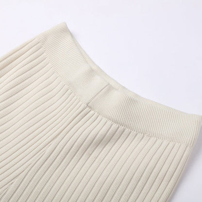 Conjunto de Top con Escote y Pantalón Largo con Paneles Laterales para Mujer | Ideal para Uso Diario