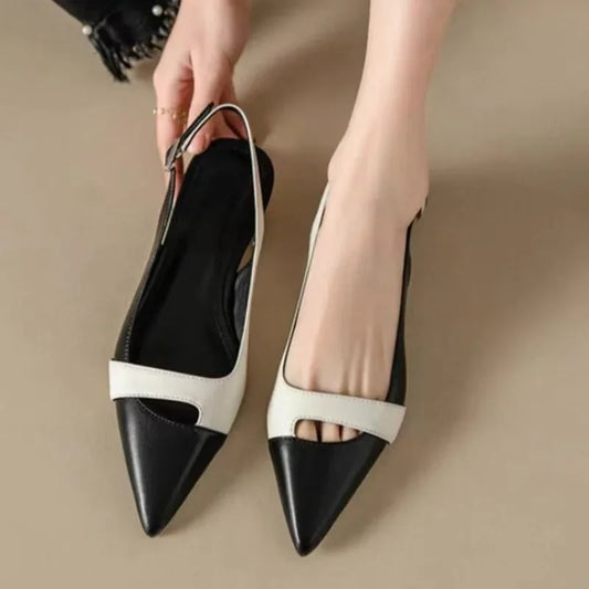 Sandalias Con Punta Fina Y Correa Trasera Para Mujer | Ideal Para Uso Diario Y Ocasiones Formales