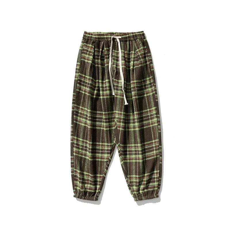 Pantalón De Chándal A Cuadros Con Corte Amplio Para Adultos | Ideal Para Uso Diario E Informal