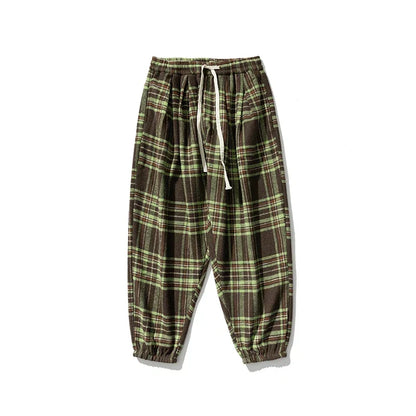 Pantalón De Chándal A Cuadros Con Corte Amplio Para Adultos | Ideal Para Uso Diario E Informal
