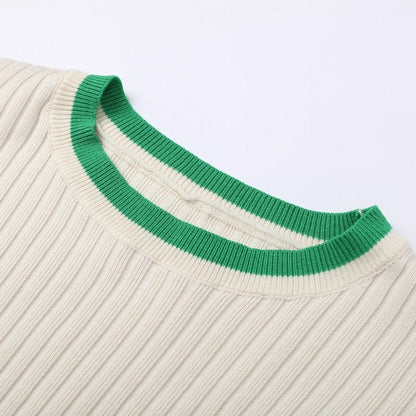 Conjunto de Top con Escote y Pantalón Largo con Paneles Laterales para Mujer | Ideal para Uso Diario