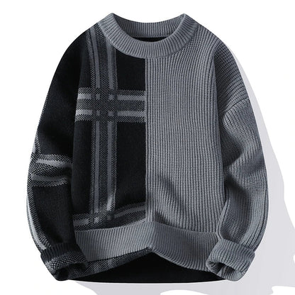 Jersey con Motivo a Cuadros y Corte Relajado para Hombre | Ideal para Uso Diario