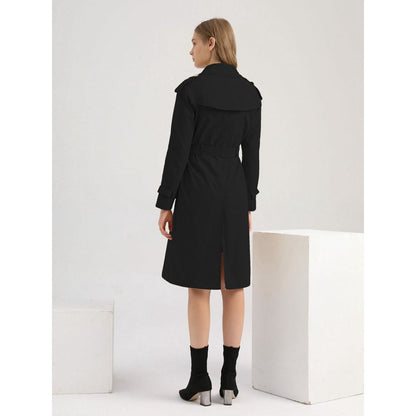 Trench-Coat Para Mujer con Cinturón Ajustable y Cierre Frontal | Ideal Para Uso Diario en Temporadas Variables