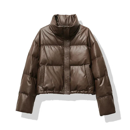 Doudoune Corta con Cuello Alto para Mujer | Ideal para Otoño e Invierno