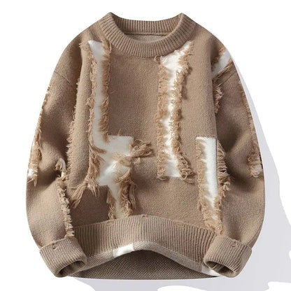 Jersey de Punto con Diseño Patchwork Texturizado para Hombre | Ideal para Uso Diario