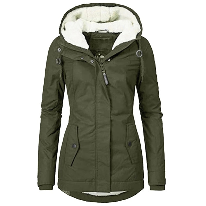 Parka de Invierno con Capucha Desmontable y Bolsillos Funcionales para Mujer | Ideal para Invierno