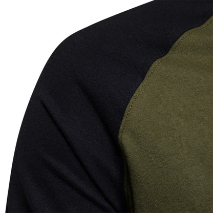 Camisa De Color Liso Con Mangas Raglán Y Cierre Abotonado Para Hombre | Ideal Para Uso Diario