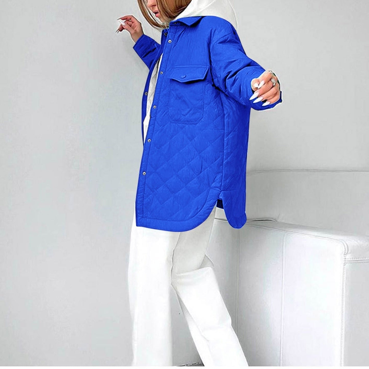 Chaqueta Larga con Cierre de Presión para Mujer | Ideal para Invierno