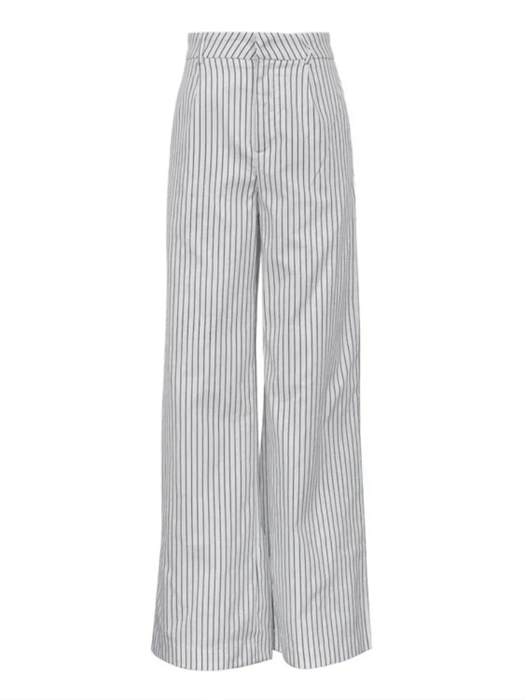 Pantalón De Talle Alto Con Pierna Ancha Y Pliegues Para Mujer | Ideal Para Uso Diario O Profesional