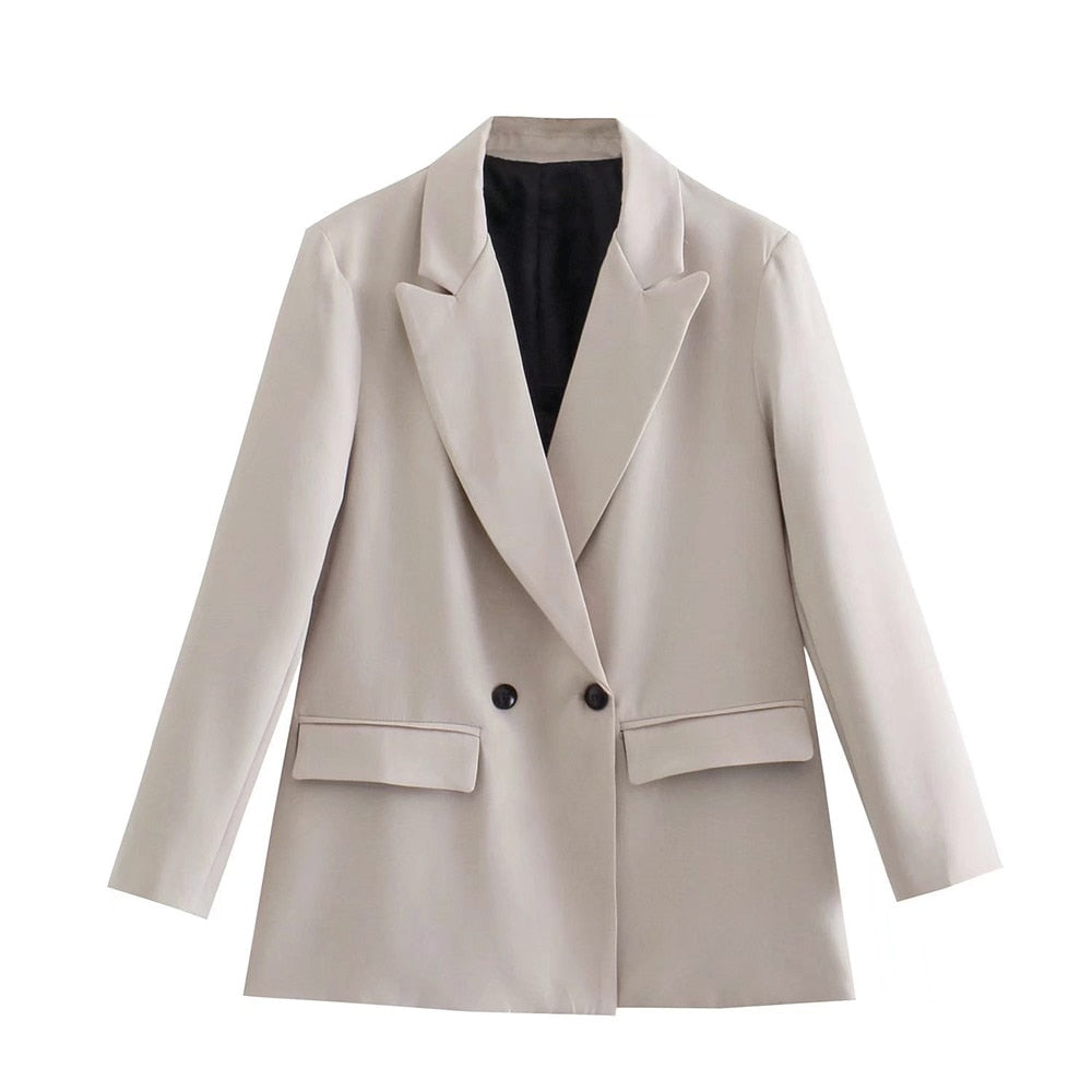Blazer Con Cierre Cruzado Y Botones Para Mujer | Ideal Para Contextos Profesionales Y Uso Diario
