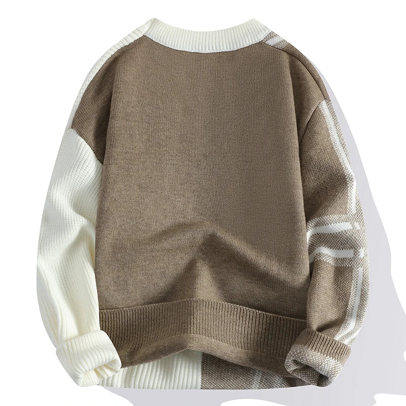 Jersey con Motivo a Cuadros y Corte Relajado para Hombre | Ideal para Uso Diario