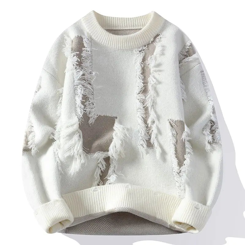 Jersey de Punto con Diseño Patchwork Texturizado para Hombre | Ideal para Uso Diario
