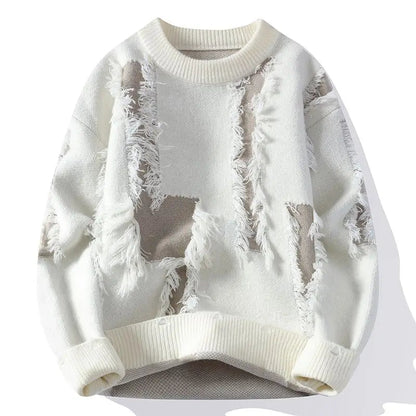 Jersey de Punto con Diseño Patchwork Texturizado para Hombre | Ideal para Uso Diario