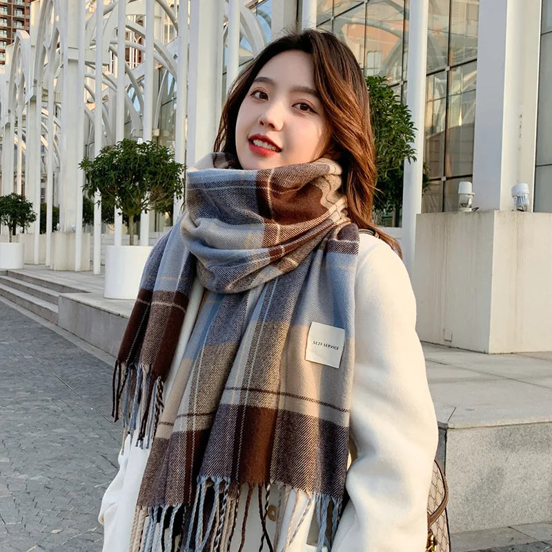 Bufanda Con Estampado De Cuadros Para Hombre Y Mujer | Ideal Para Invierno