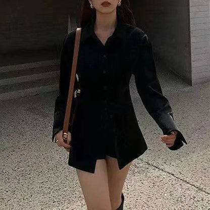 Blusa Oversize Con Cuello De Camisa Y Nudo Para Mujer | Ideal Para Uso Diario O Profesional