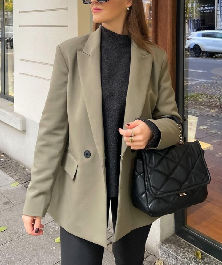 Blazer Con Cierre Cruzado Y Botones Para Mujer | Ideal Para Contextos Profesionales Y Uso Diario