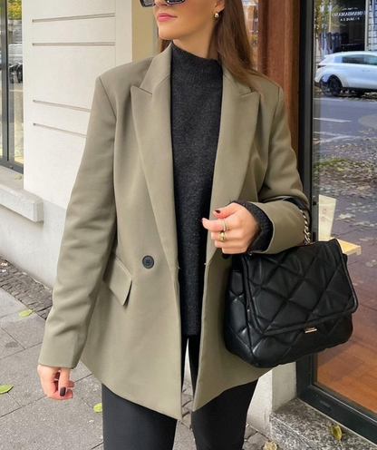 Blazer Con Cierre Cruzado Y Botones Para Mujer | Ideal Para Contextos Profesionales Y Uso Diario