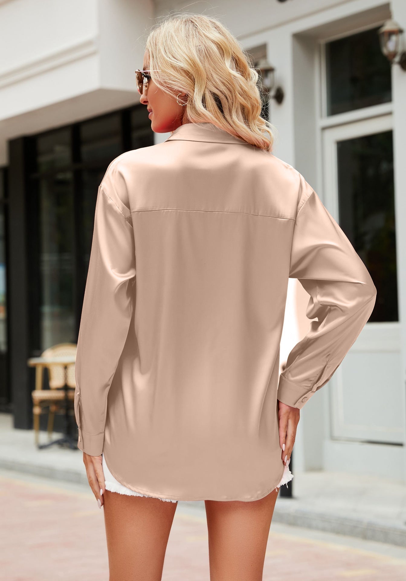 Blusa Con Corte Fluido Y Mangas Largas Para Mujer | Ideal Para Entornos Profesionales Y Salidas