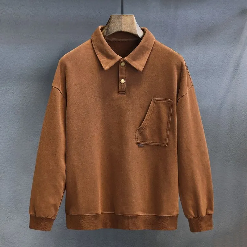 Jersey Con Cuello Abotonado Y Mangas Largas Para Hombre | Ideal Para Uso Diario