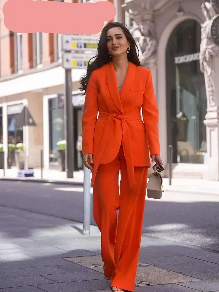 Conjunto De Blazer Ajustado Y Pantalón Coordinado Para Adultos | Ideal Para Contextos Profesionales Y Versátiles