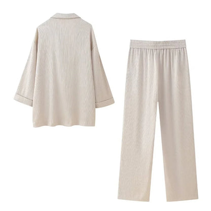 Conjunto De Dos Piezas Con Blazer Y Pantalón Recto Para Mujer | Ideal Para Uso Profesional Y Formal